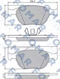 FOMAR FRICTION fo907781 -  Комплект тормозных колодок, дисковый тормоз